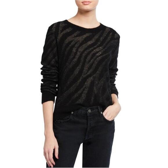Rag & Bone Germain Zebra Crewneck Sweater - Picture 1 of 7